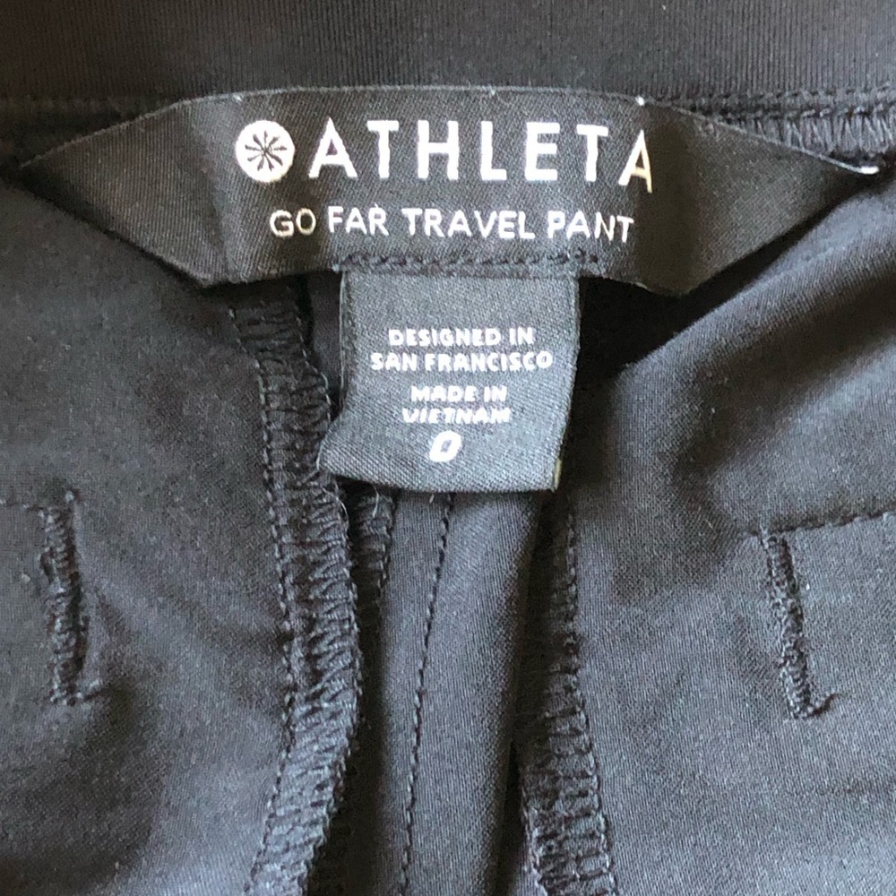 Athleta Go Far Travel Pant Jogger Black Size 0 - Picture 10 of 13